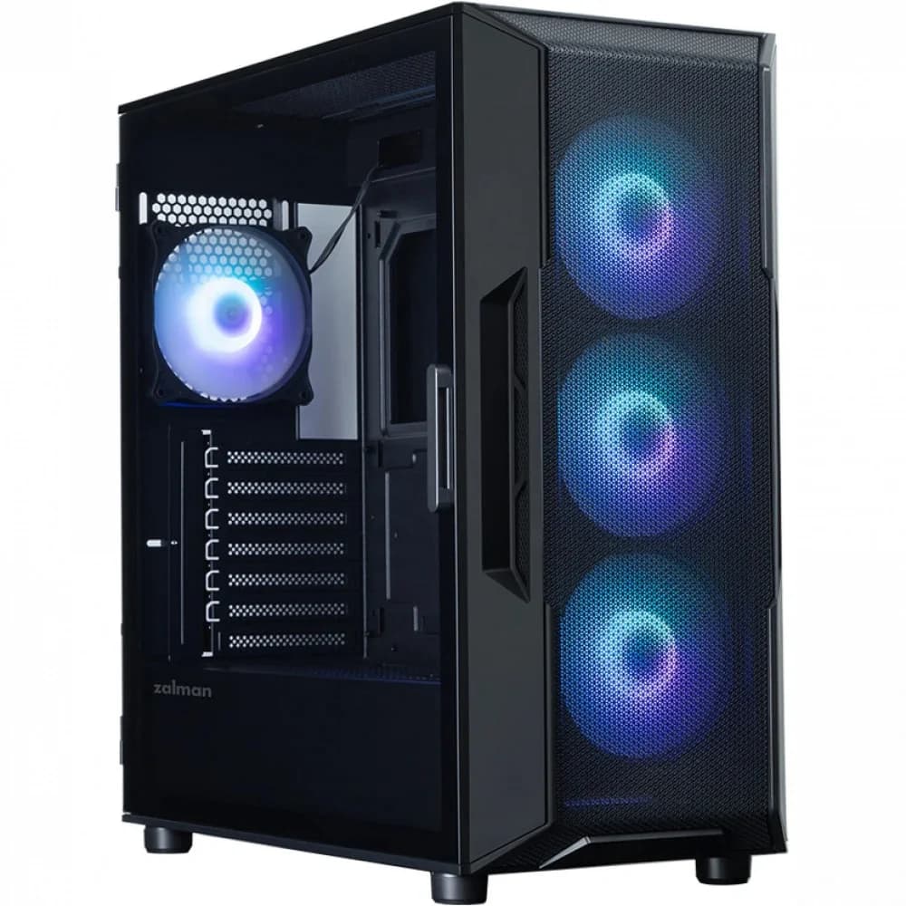 Корпус Zalman MidiTower I3 NEO ARGB V2 black (ATX, без БП, USB2.0, 2xUSB3.0,USB Type-C, front 3x120mm, 1x120mm rear ARGB fan) (Zalman I3 NEO ARGB V2)