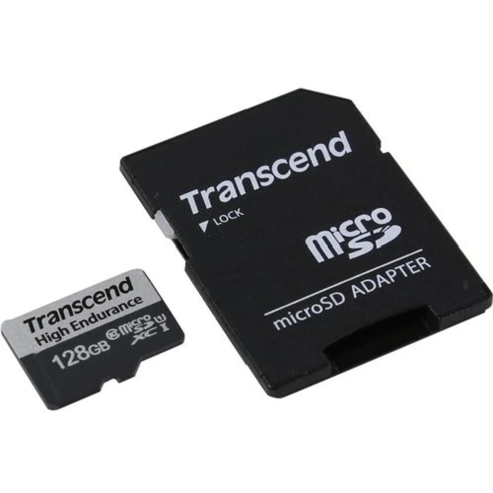 Карта памяти MicroSD 128GB Class 10 U1 Transcend TS128GUSD350V
