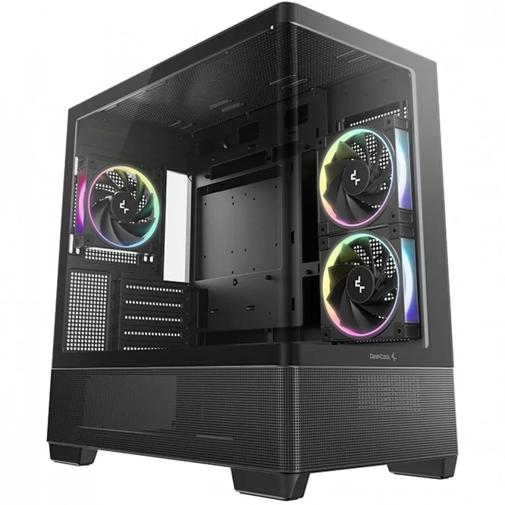 Компьютерный корпус, Deepcool, CG380U 3F R-CG380U-BKAGM3-G, Micro ATX/Mini-ITX, USB Type-C/3.0*2, Audio+Mic, 3*120mm ARGB, Высота процессорного кулера до 176мм, Длина VGA до 410мм, 2*3.5"/2+1*2.5",