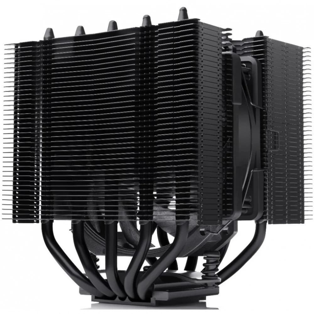 Кулер для процессора/ CPU Cooler Noctua NH-D12L chromax.black (148W, 4-pin PWM, 145mm, Al/Cu, 5x6mm, 1x120mm, 60.1CFM, 22.6dBA, 2000RPM, S: 1851/1700/1200/115X, AM5/AM4, Black)