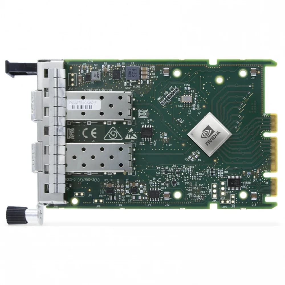 ConnectX-6 Lx EN adapter card, 25GbE OCP3.0, With Host management , Dual-port SFP28, PCIe 4.0 x8, No Crypto, Thumbscrew (Pull Tab) Bracket