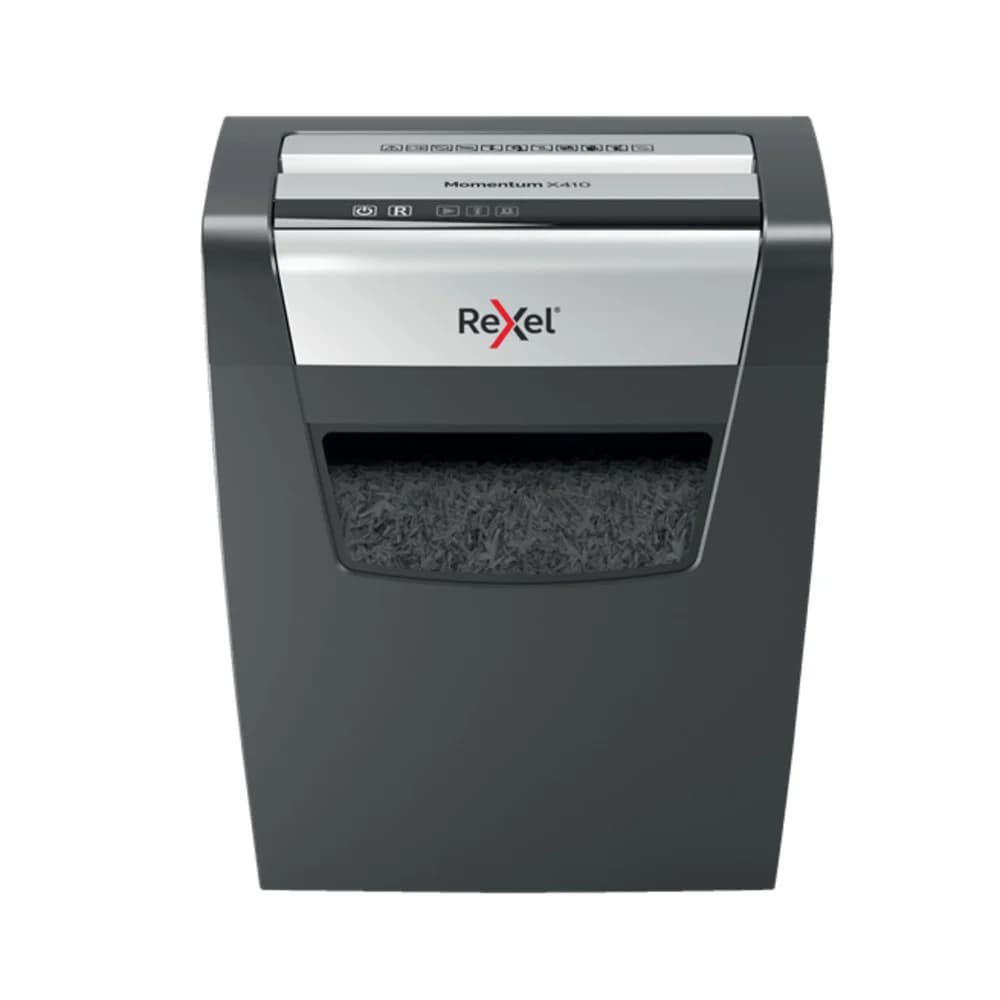Шредер Rexel Momentum X410 (секр.P-4)/фрагменты/10лист./23лтр./скрепки/скобы