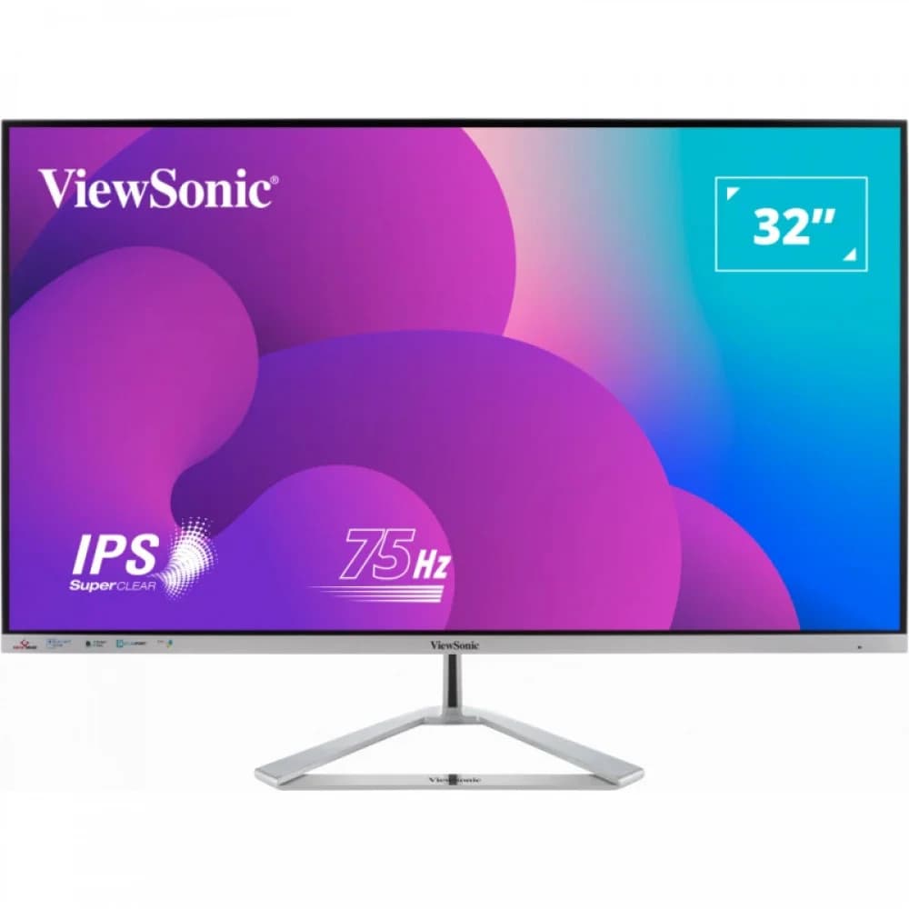 Монитор ViewSonic 32" VX3276-MHD-3 серебристый IPS LED 16:9 HDMI M/M матовая 250cd 178гр/178гр 1920x1080 75Hz VGA DP FHD 6.2кг
