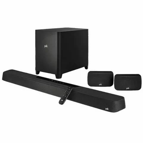 POLK AUDIO Саундбар MAG MAX AX SR Саундбар 7.1.2 Dolby Atmos/DTS:X, беспроводной 10-дюймовый саб + тыловые АС, Wi-Fi (Chromecast, AirPlay 2, Spotify Connect), Bluetooth, HDMI с eARC, поддержка 4К, т