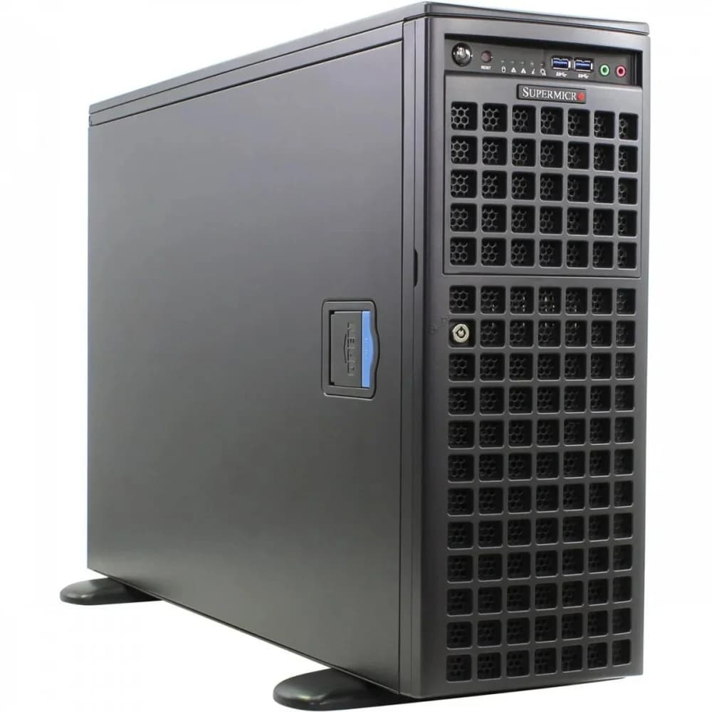 Сервер Full Tower SuperWorkstation CSE-747BTQ-R2K04B/X11DPG-QT/2x Intel Xeon Gold 6230R 26 core 2.1Ghz/2x 32GB DDR4 RDIMM/2x 480GB SSD SATA 2.5"/2x 10Gbe Rj45/2x 20000W