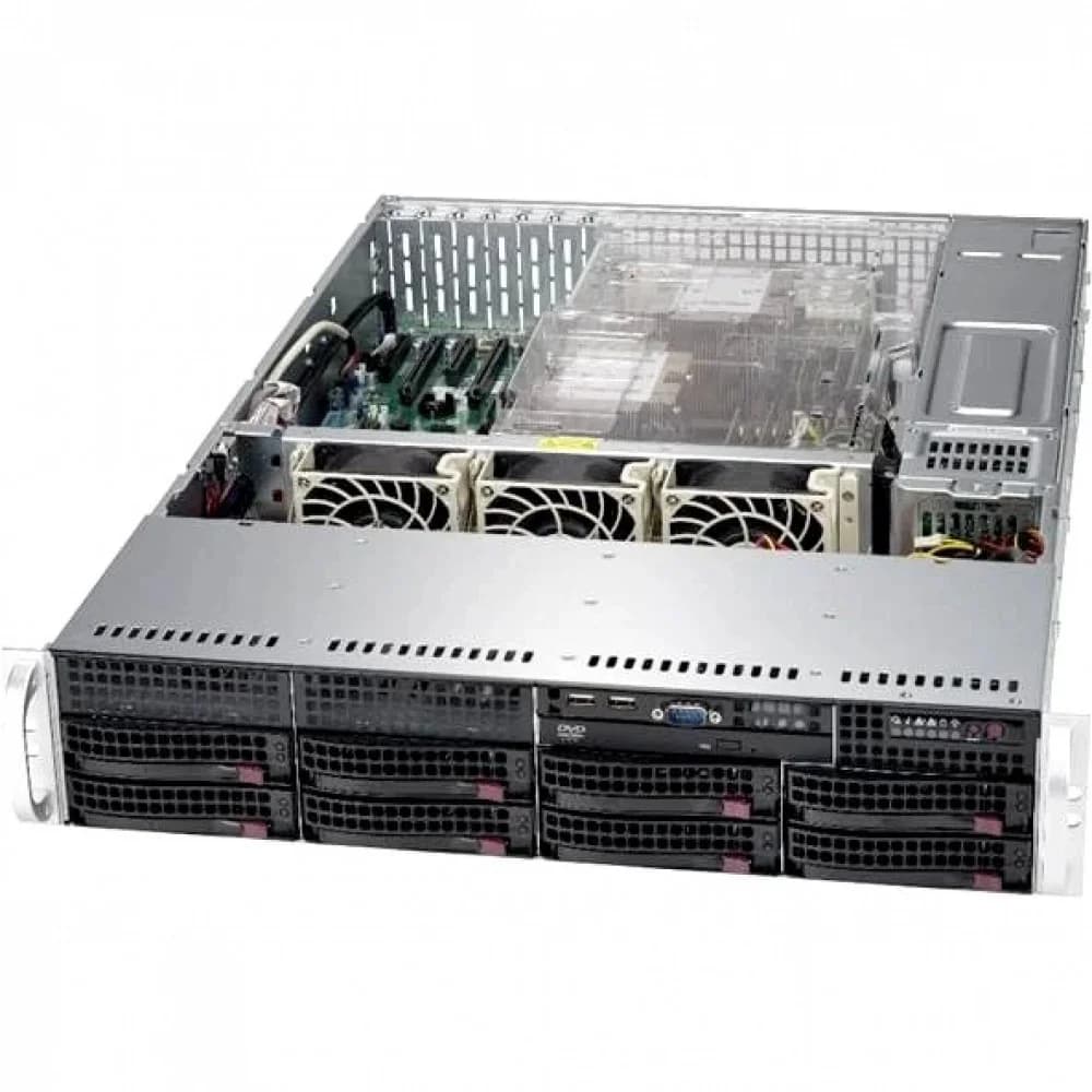 Сервер 2U Rack Supermicro CSE-825TQC-R1K23LPB/X11DPI-N/2x Intel Xeon Gold 6254 18 core 3.1Ghz/2x 32GB DDR4 RDIMM/2x 1GBE LAN Rj45//1x IPMI/LSI-9361-8i RAID 0 1 5 6 10 50 60/8x 3,5" SATA drive bays/2
