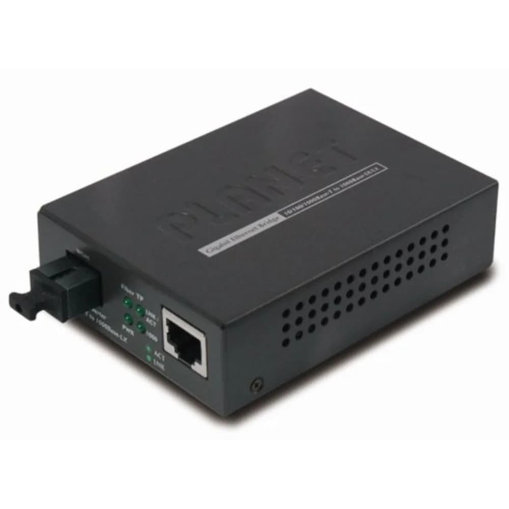 10/100/1000Base-T to WDM Bi-directional Fiber Converter - 1310nm - 15KM