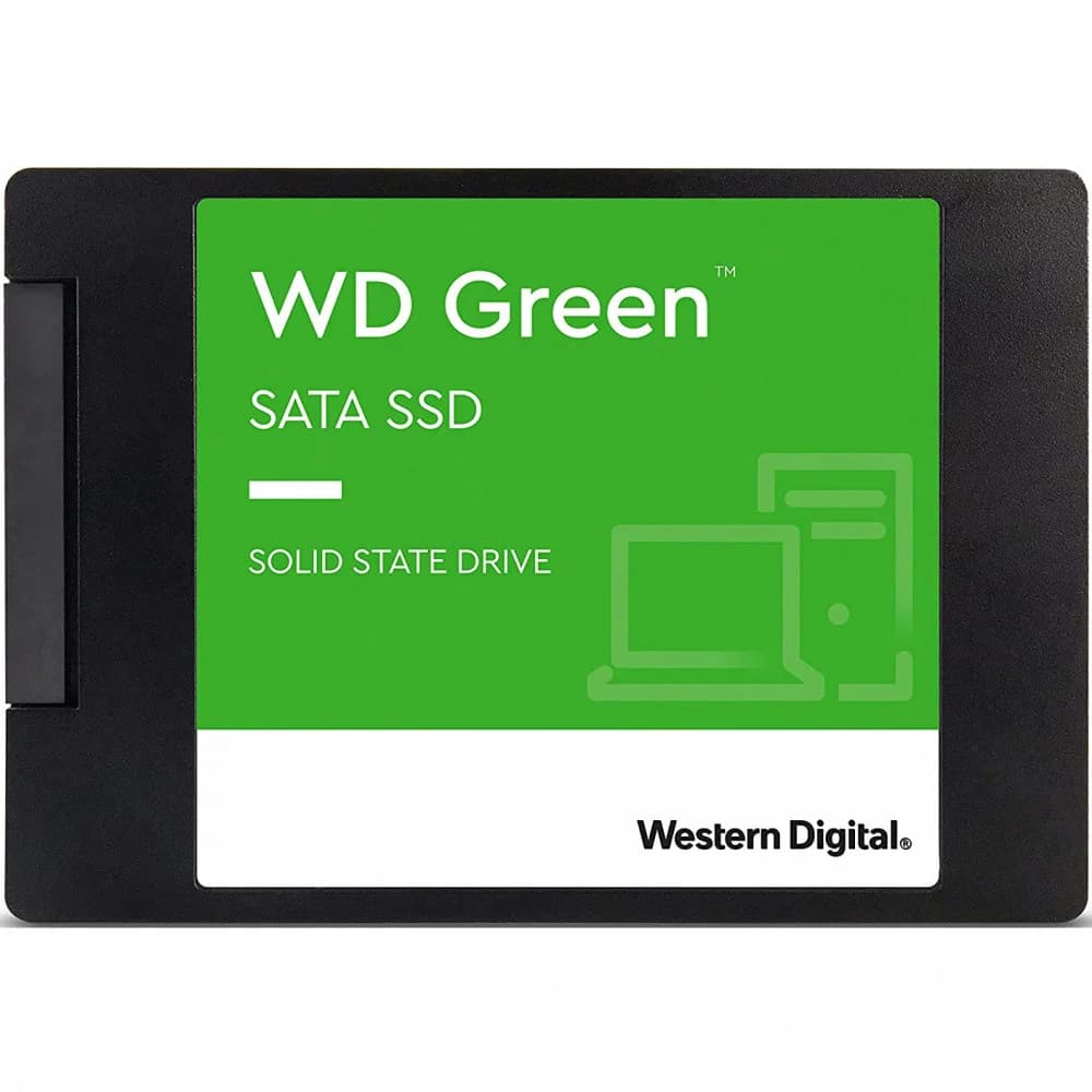 Твердотельные накопители/ WD SSD Green, 480GB, 2.5" 7mm, SATA3, 3D TLC, R/W 545/н.д., IOPs н.д./н.д., TBW н.д., DWPD н.д. (12 мес.)