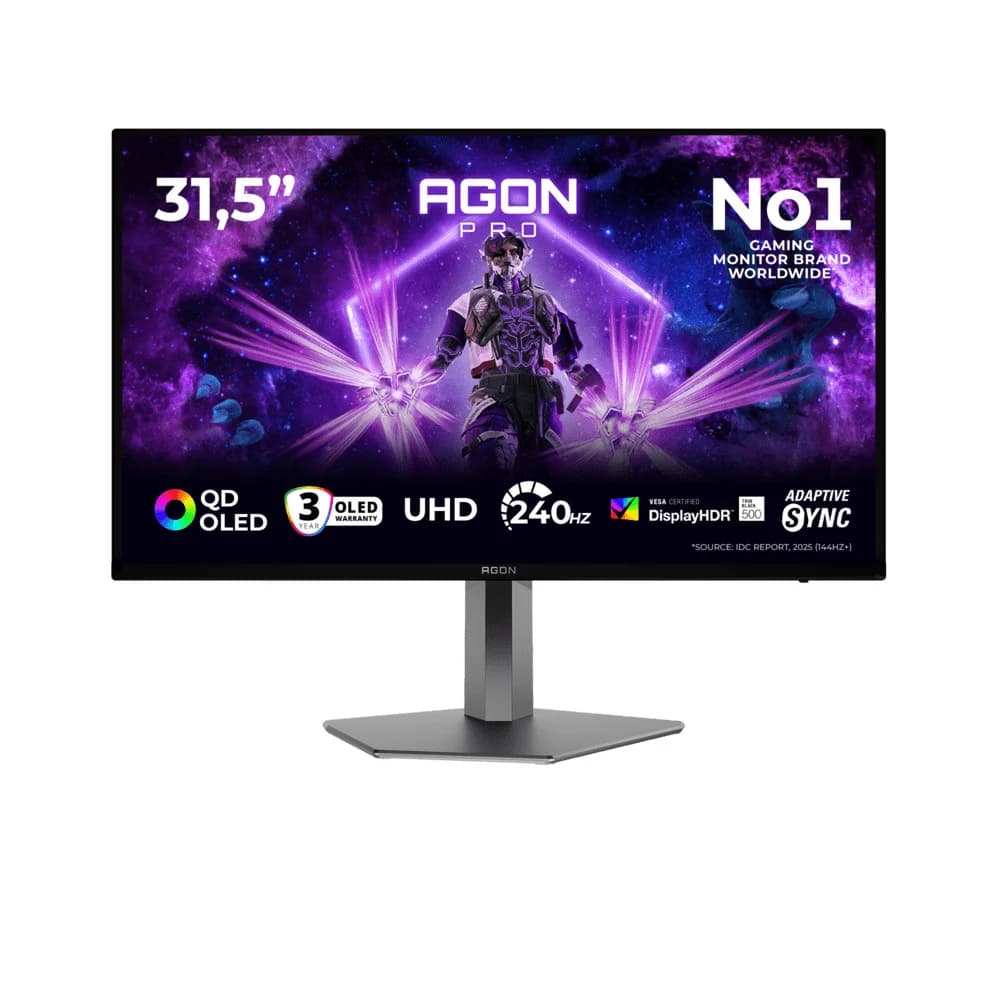 Монитор Игровой 31.5" AOC AG326UZD2 QD-OLED 3840x2160 240Hz 0,03ms 1000cd/m2 2xHDMI 1xDP 1xUSBC 2x8W