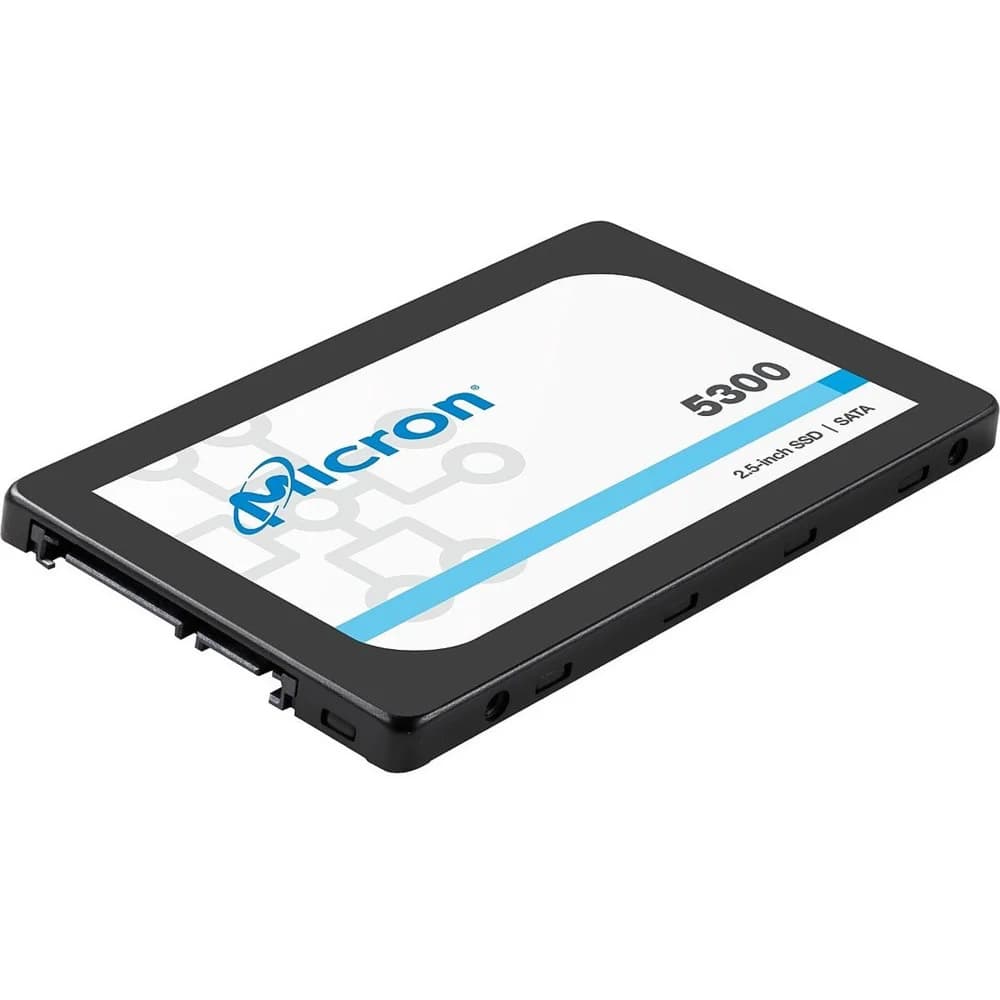 Твердотельный накопитель/ Micron SSD 5300 PRO, 7680GB, 2.5" 7mm, SATA3, 3D TLC, R/W 540/520MB/s, IOPs 95 000/11 000, TBW 9110, DWPD 0.7 (12 мес.)