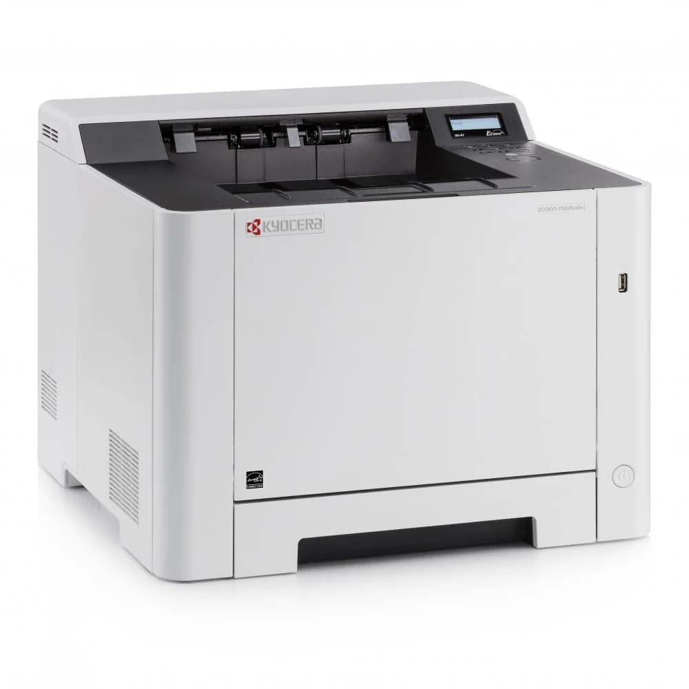 Принтер лазерный KYOCERA Цветной P5026cdn (A4, 1200 dpi, 512Mb, 26 ppm, дуплекс, USB 2.0, Gigabit Ethernet), , продажа только с доп. тонерами TK-5240K, TK-5240C, TK-5240M, TK-5240Y