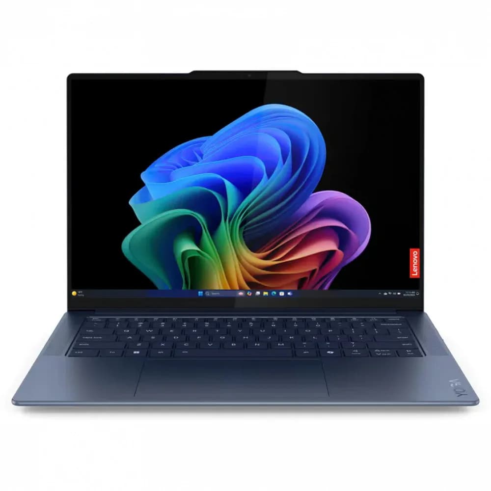 Ноутбук/ Lenovo Yoga Slim 7 14Q8X9 14.5"(2944x1840 OLED)/Touch/Qualcomm Snapdragon X Elite X1E-78-100(Ghz)/32768Mb/1024PCISSDGb/noDVD/Int:Adreno X1-85/Cam/BT/WiFi/70WHr/war 1y/1.28kg/cosmic blue/Win