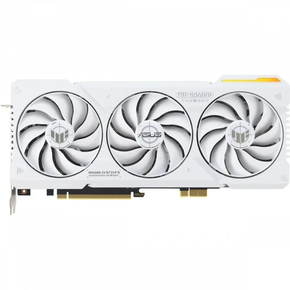 Видеокарта Asus PCI-E 4.0 TUF-RTX4070TIS-O16G-BTF-WHITE NVIDIA GeForce RTX 4070TI Super 16Gb 192bit GDDR6X 2640/21000 HDMIx2 DPx3 HDCP Ret