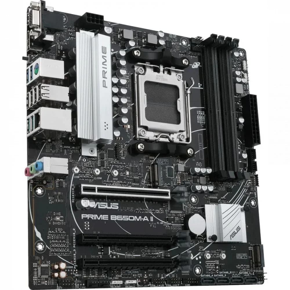 ASUS PRIME B650M-A II, Socket AM5, B650, 4*DDR5, HDMI+DP+VGA, 4xSATA3 + RAID, M2, Audio, Gb LAN, USB 3.2, USB 2.0, mATX 90MB1EH0-M0EAY0