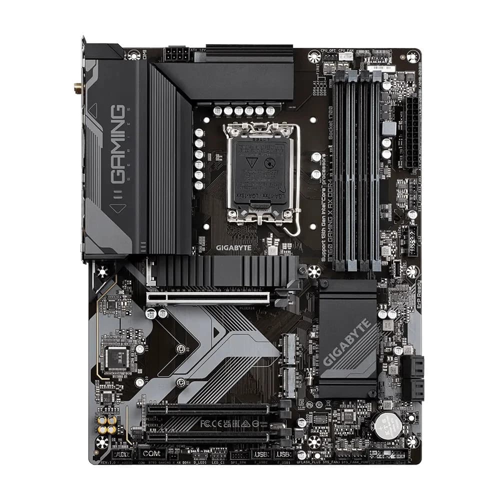 Материнская плата Gigabyte B760 GAMING X AX DDR4, Socket 1700, Intel®B760, 4xDDR4-3200, HDMI+DP, 3xPCI-Ex16, 4xSATA3(RAID 0/1/5/10), 3xM.2, 8Ch Audio, 2.5GLan, WiFi, (4+4)xUSB2.0, (4+2)xUSB3.2, (0+1