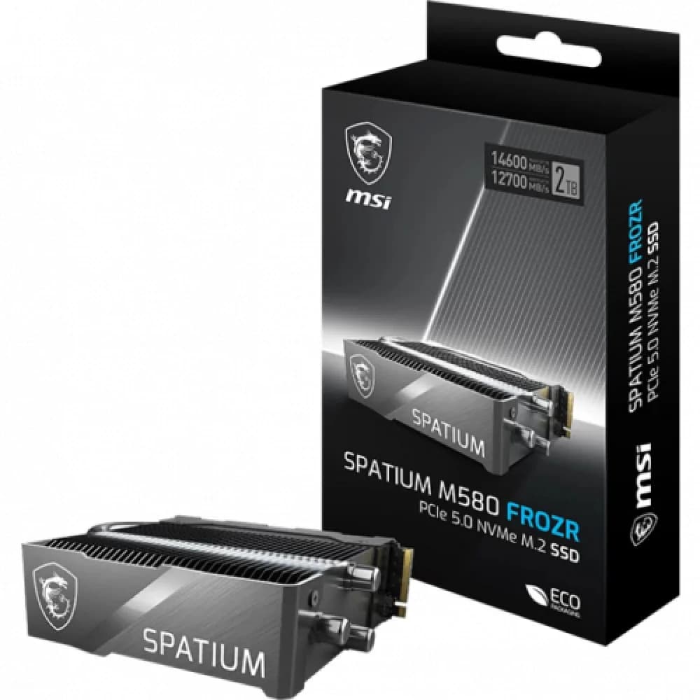 SSD 2TB MSI Spatium M580 FROZR, M.2, read 14600 MB/s, write 12700 MB/s, PCIe 5.0, TLC