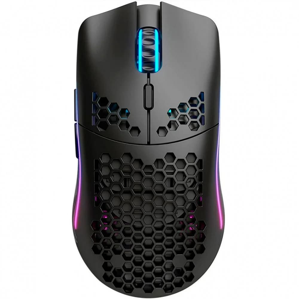 Компьютерная мышь, Glorious, Model O Wireless, GLO-MS-OW-MB, Игровая, Оптическая, Беспроводная, Glorious BAMF Sensor, 19000 DPI, 400 IPS, 50G, 1000 Hz, RGB, 6 кнопок, Длина провода 2м, Матовый черны