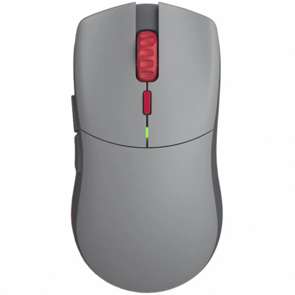 Компьютерная мышь, Glorious, Series One PRO, GLO-MS-P1W-CT-FORGE, Игровая, Оптическая, Беспроводная, Glorious BAMF Sensor, 19000 DPI, 400 IPS, 50G, 1000 Hz, 6 кнопок, Длина провода 2м, Серый/красный