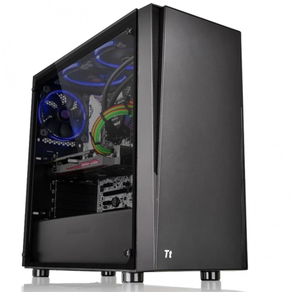 Компьютерный корпус, Thermaltake, Versa J21 TG, CA-1K1-00M1WN-00, Mid-tower, ATX/Mini-ITX/M-ATX, USB 3.0*2, USB 2.0*2, HD Audio*1, 1*120мм вентилятор, Высота процессорного кулера до 160мм, Длина VGA