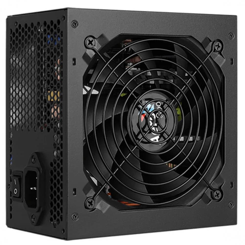 Блок питания, Aerocool, KCAS PLUS 800W, 800W, ATX, Bronze, APFC, 20+4pin, 4+4pin, 7*Sata, 4*Molex, 4*PCI-E 6+2pin, Вентилятор 12см, Кабель питания, Чёрный
