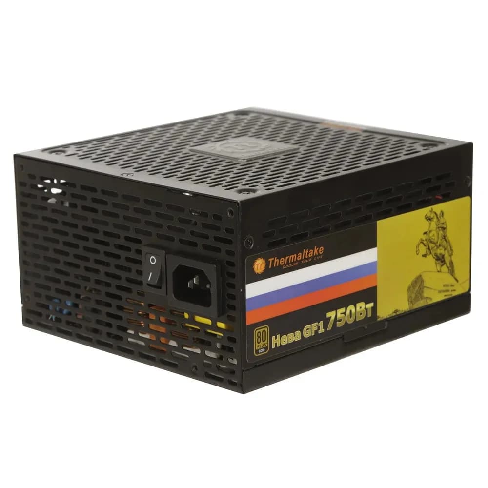 Блок питания ATX 750W Thermaltake Нева GF1, Gold, 20+4/24+4/24+4+8, 14cm, 2x6+2p PCI-E