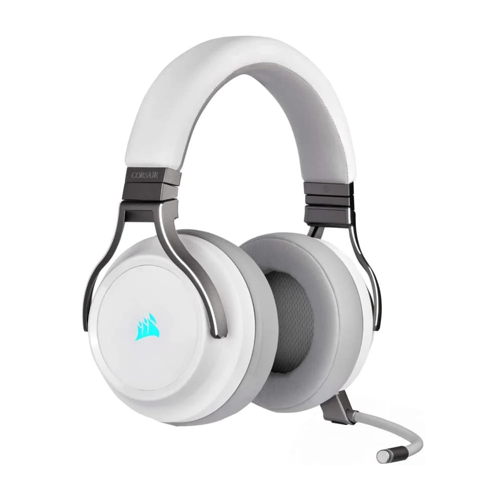 Беспроводная гарнитура Corsair Virtuoso RGB Wireless, 20Hz-40kHz, 32Om, 109dB, 2.4GHz,USB,1.6m,White