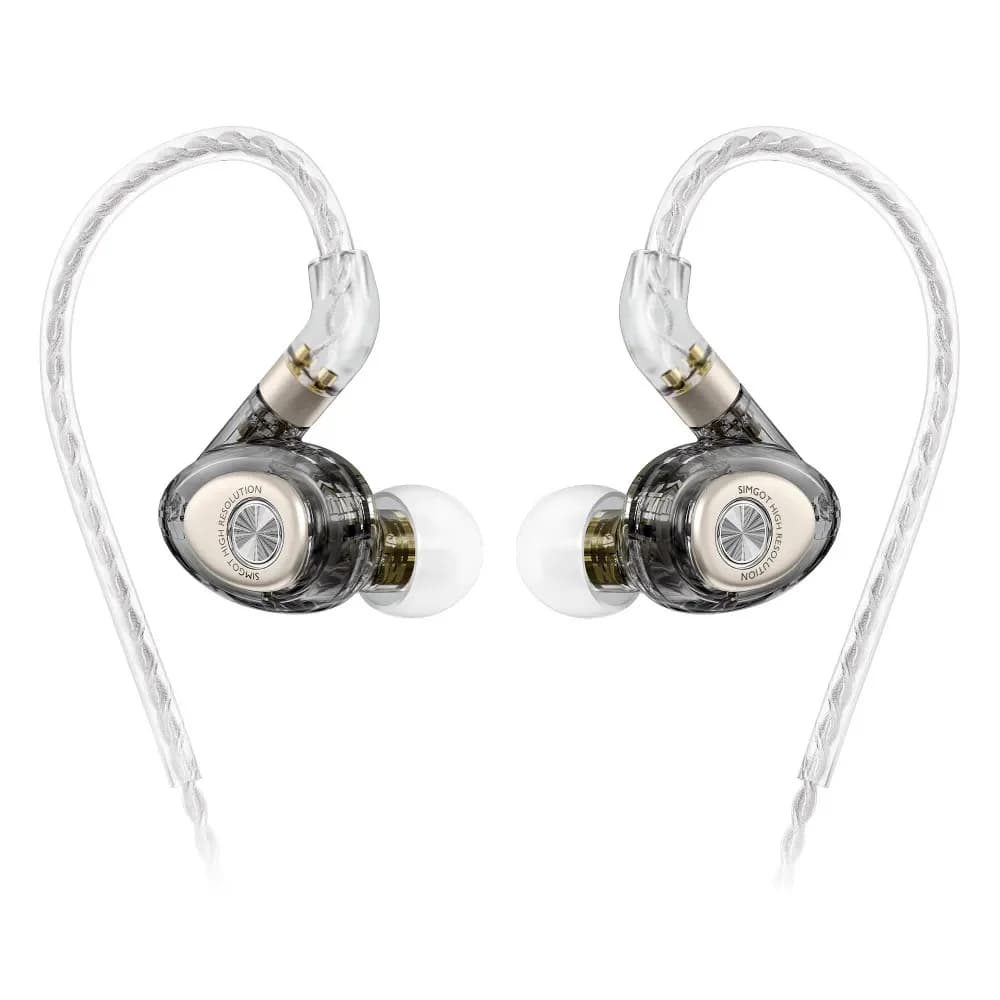 Наушники Simgot EM2 Roltion, 20Hz-20kHz, 32 Om, 109dB, 2mW, 1.2m, Transparent