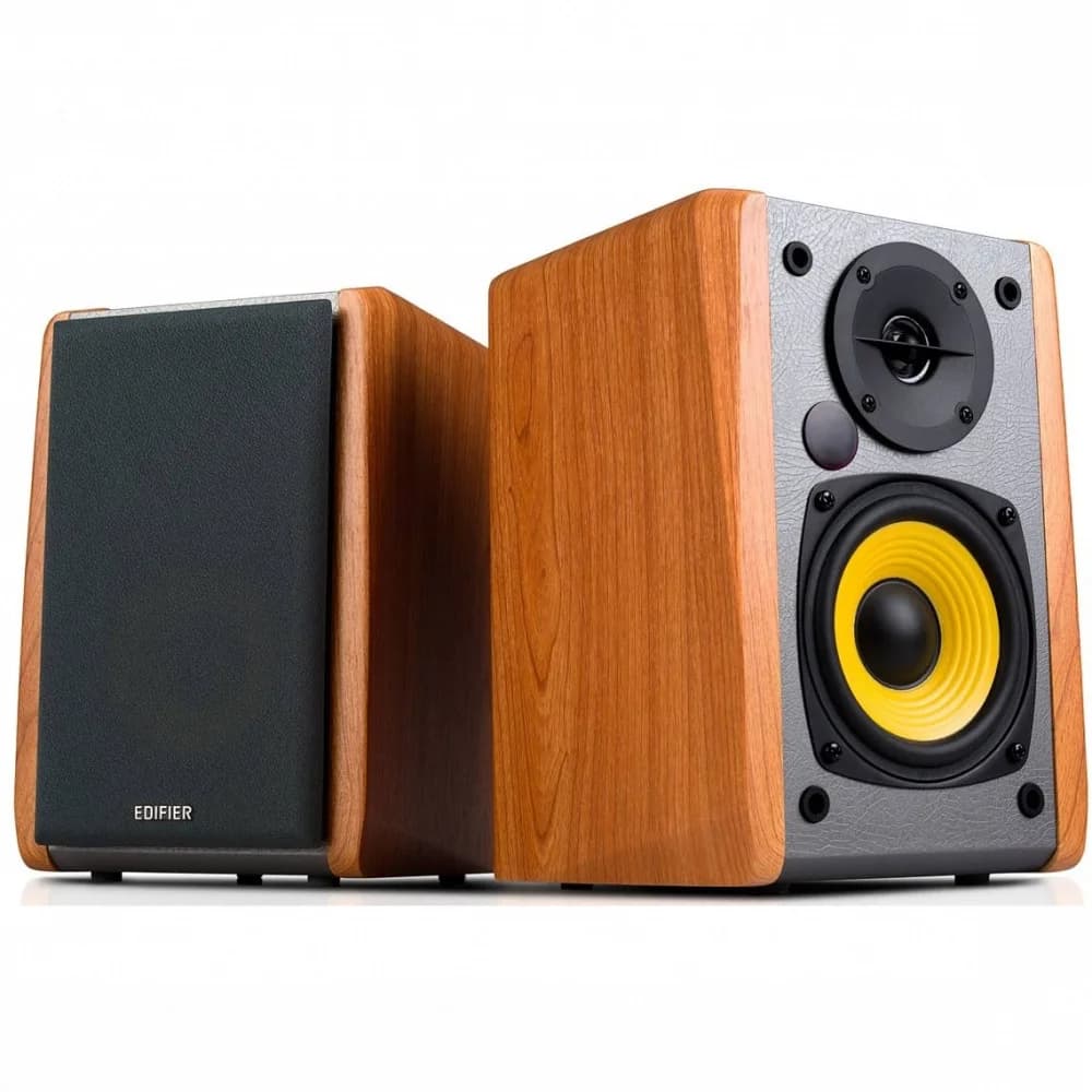 Колонки Edifier R1010BT (2.0), Brown, 24Вт (2х12) RMS, 65Hz-17kHz, RCA, BT