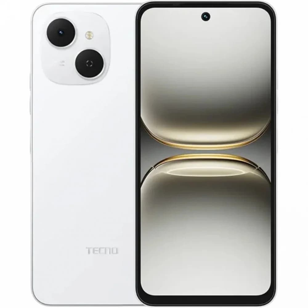 Мобильный телефон, TECNO, SPARK 40C (KM4k) 128+8 GB, 6.67", Аккумулятор 6000 мАч, 13MP/8MPx, Helio G81, (Veil White) Белый