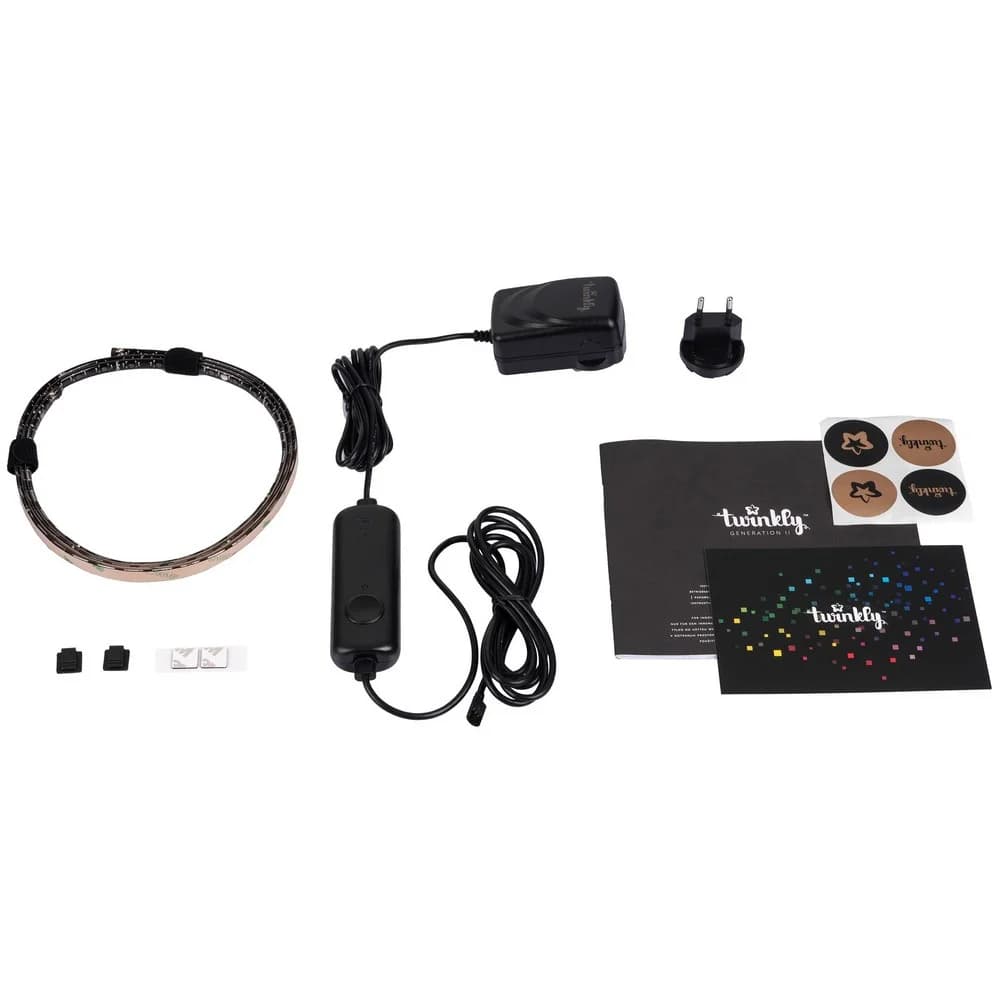 Светодиодная лента Twinkly Line RGB LED Strip Starter Kit, самоклеющаяся, 1.5м, 5В, Black