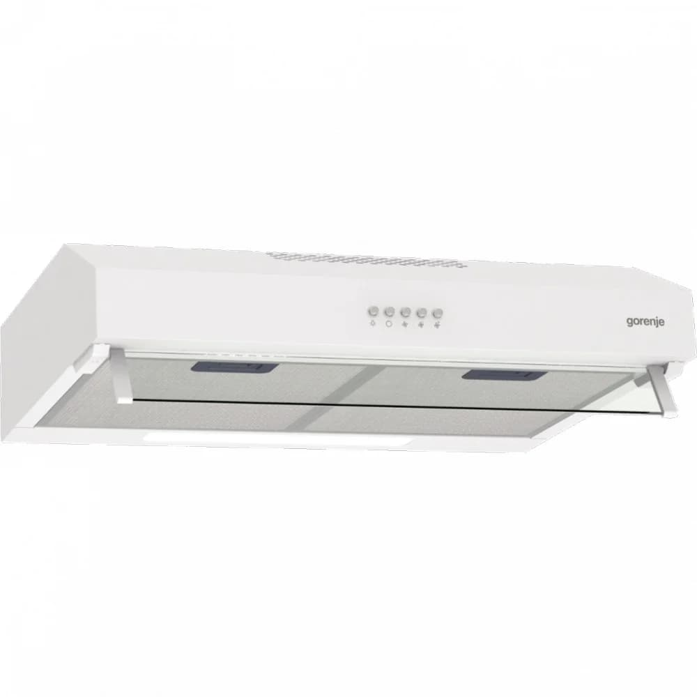 Вытяжка Gorenje WHU629EW/M, встраеваемая, отвод/циркуляц, 69 Вт, 249 м3/ч, 3 скорости,59.6 см, White
