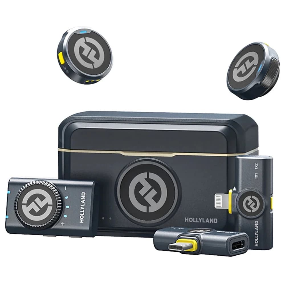 Микрофон Hollyland Lark M2 Combo, 20Hz-20kHz, 115dB, беспроводной, USB-C, Lighting, Black