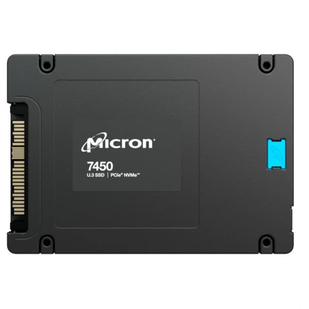 Твердотельный накопитель Micron 7450 MAX 6.4TB NVMe U.3 (15mm) PCIe NVMe Gen4 1x4 (v1.4) R6800/W5600MB/s 3D TLC MTTF 2М 1M/400K IOPS 35000TBW SSD Enterprise Solid State Drive, 1 year, OEM