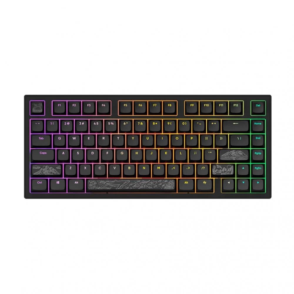Клавиатура, Dark Project, DPKB_NOSTRA_81_ANSI_BLACK_UA, ALU81A Terra Nostra, Игровая, Механическая, 75%, g3ms Moonstone switches, USB, Подсветка RGB, Размер: 324 x 140 x 43 мм., Анг/Рус, Чёрный
