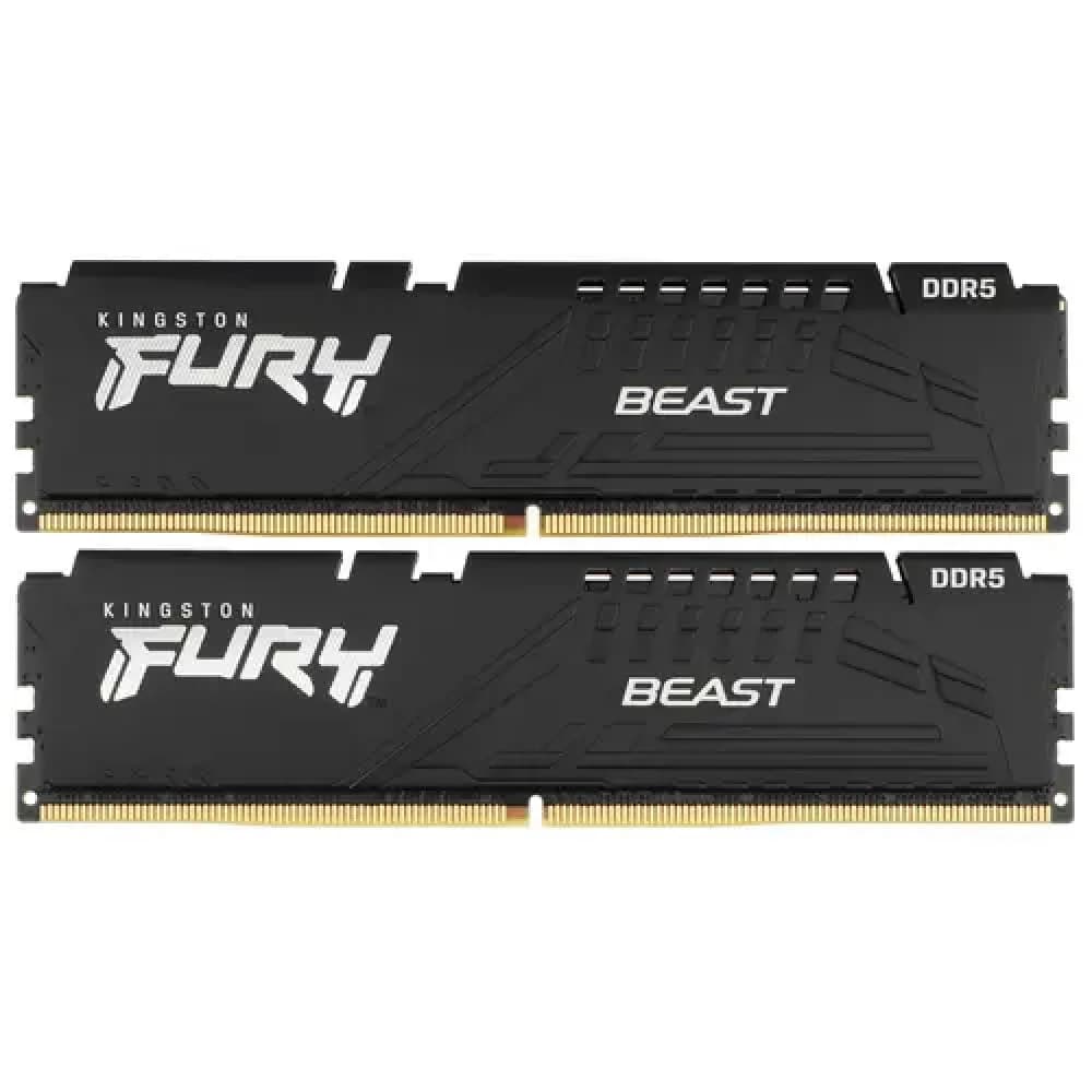 Модуль памяти Kingston 16GBDDR5 6000 DIMM FURY Beast Black EXPO Gaming Memory KF560C36BBEK2-16 Non-ECC, CL36 , 1.35V, (Kit of 2) 1RX16 36-38-38 288-pin 16Gbit, RTL