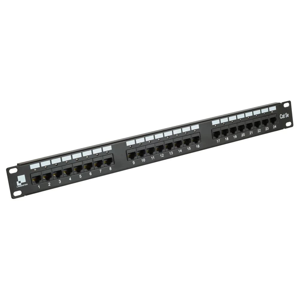 LAN-PPi24U5E — Патч-панель LANMASTER 24 порта с индикаторами, UTP, кат.5E, 1U. Патч-панель с индикацией предназначена для удобства определения подключенного оборудования. Каждый порт панели имет све