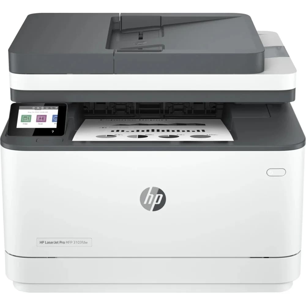 МФУ HP LaserJet Pro MFP 3103fdw (ч/б., A4, 1200 dpi, 30 ppm, 512Mb, 2,7" CGD (touchscreen), HP LaserJet, черный (~1000 стр.), Duplex/WiFi)