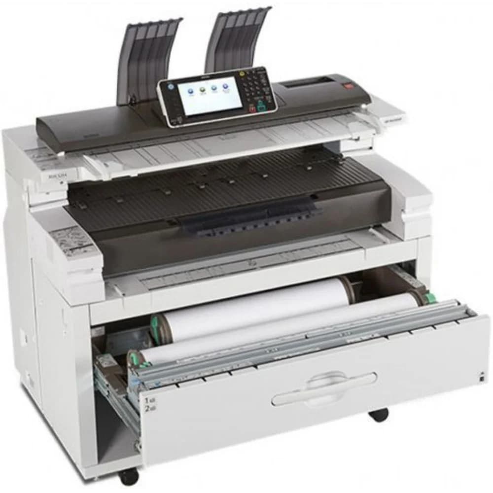 417290 - Широкоформатная инженерная система Ricoh MP W6700SP, A0, 2,5Гб, 3,3/6,7коп/мин, 2х рулонный податчик в комплекте, LAN, HDD320, добавить тонер 888029, девелопер B1259640 (2шт), требуется зап