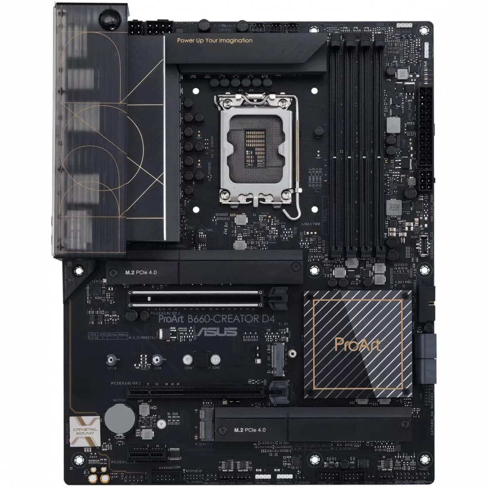 Матплата Asus ProArt B660-Creator D4, iB660, S1700, ATX, 4DDR-4, 2xPCI-Ex16, 4SATA, 3xM.2,HDMI,16USB