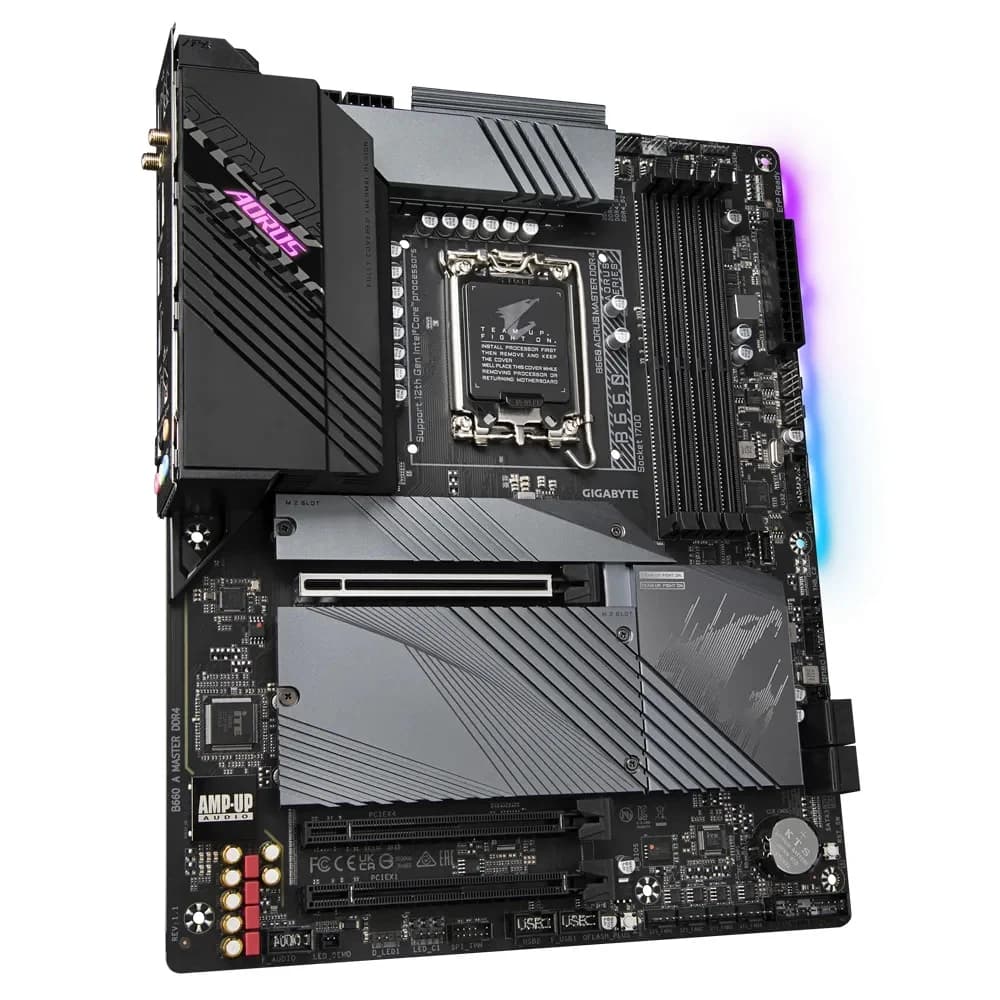 Матплата Gigabyte B660 Aorus Master DDR4, iB660, S1700, ATX,4DDR-4,3xPCI-Ex16,4SATA,3xM.2,HDMI,17USB