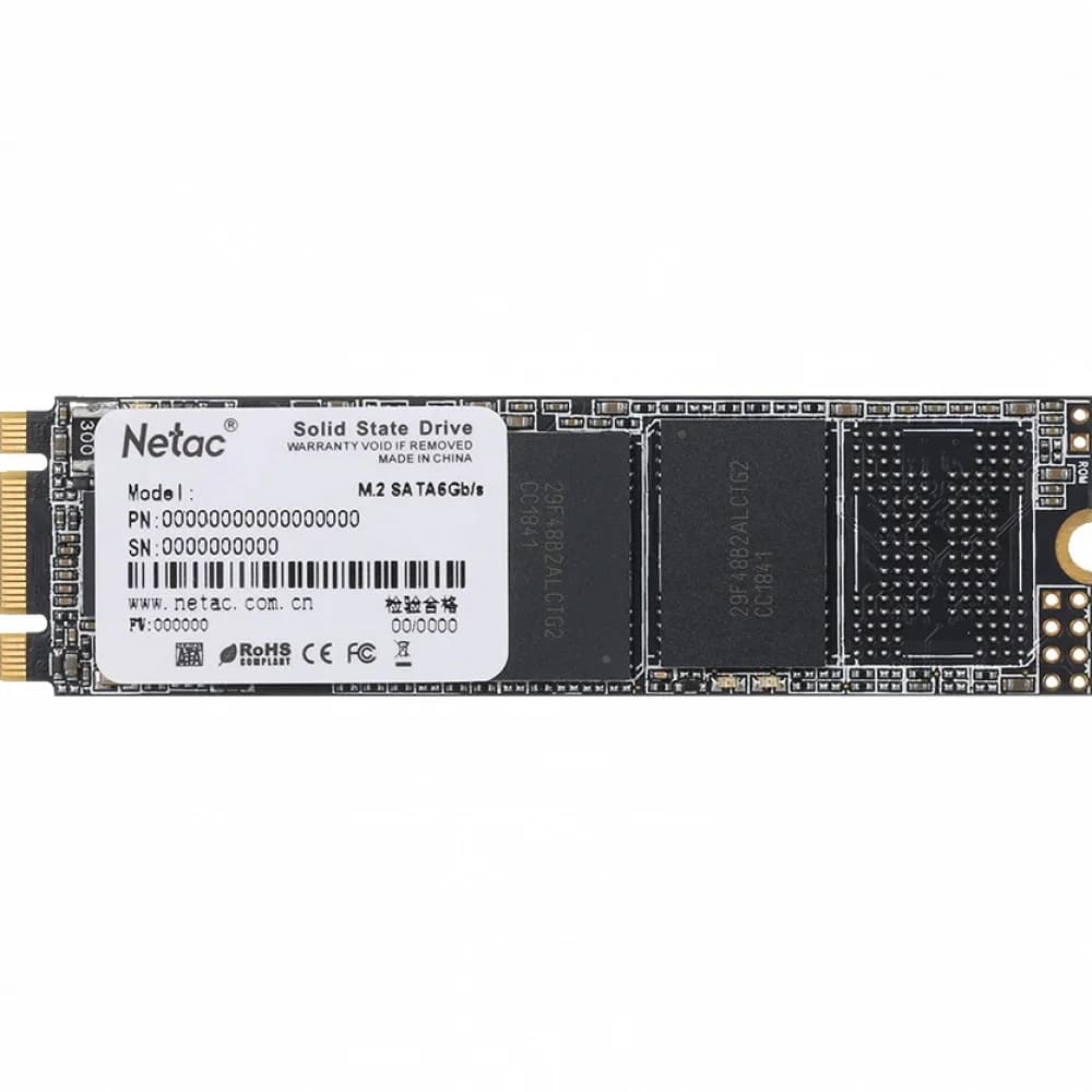 Твердотельный накопитель SSD M.2 Netac 1.0Tb N535N Series <NT01N535N-001T-N8X> Retail (SATA3, up to 560/520MBs, 3D NAND, 560TBW, 22х80mm)