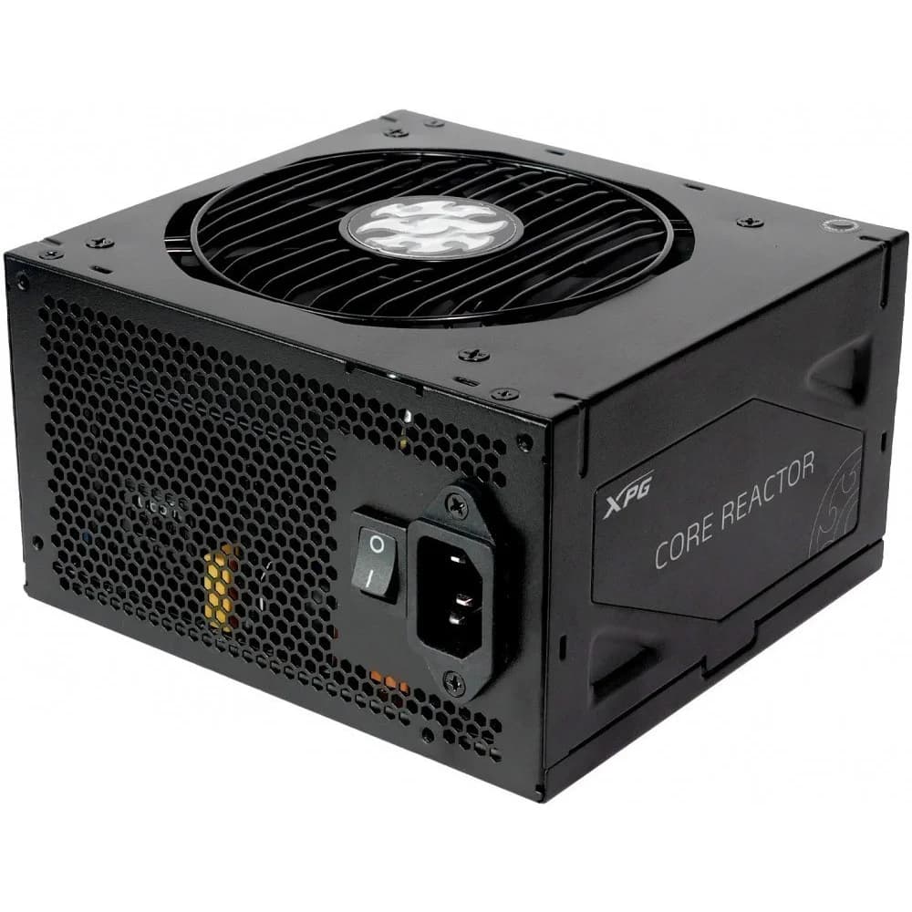 Блок питания, XPG, Core Reactor COREREACTOR650G-BKCEU, 650W, ATX, Gold, 20+4 pin, 2*4+4 pin, 12*Sata, 4*Molex, 4*PCI-E 6+2 pin, Модульный, Вентилятор 12 см, Кабель питания, Чёрный
