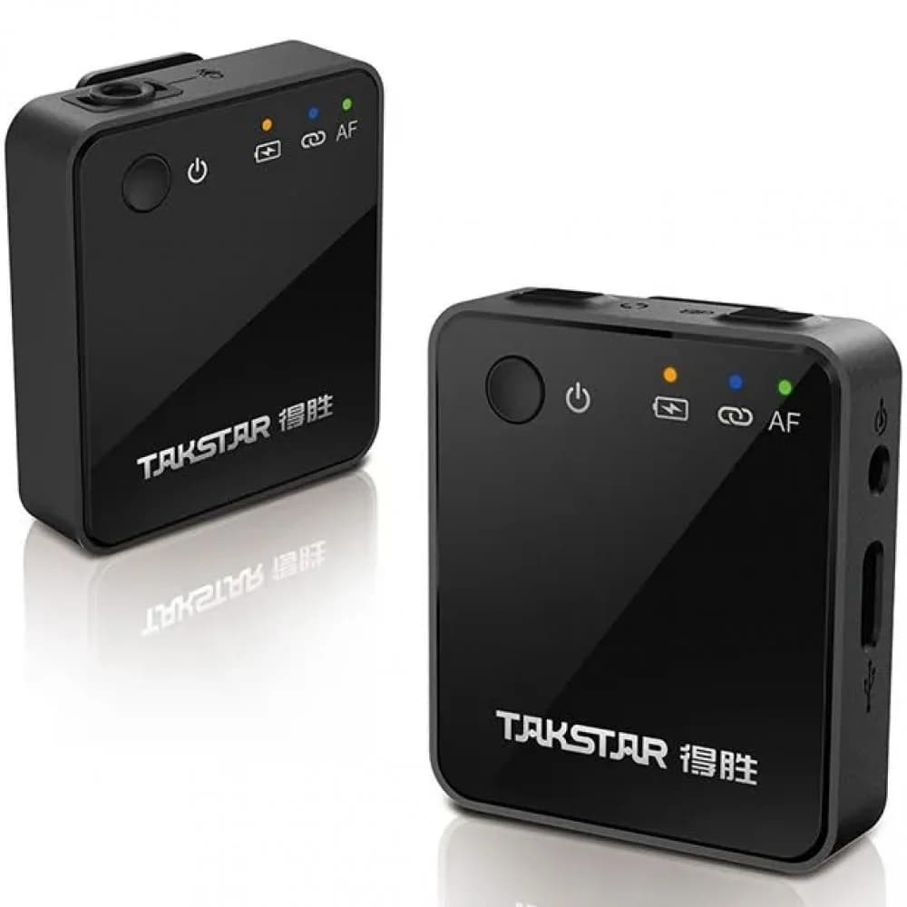 Микрофон Takstar V1 Single Channel version, 100Hz-16kHz, -86dB, 3.5 MiniJack, USB Type-C, Black