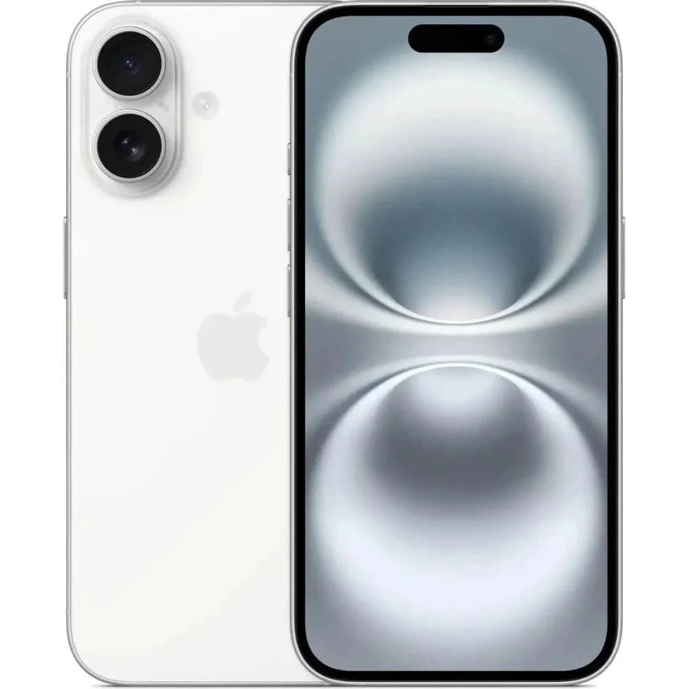 Смартфон Apple iPhone 16 256GB White /6.1"/60 Гц/256 ГБ/А18/1 nano-SIM/1 eSim/4G LTE/5G/BT 5.3/Wi‑Fi 7/NFC/IP68/USB Type-C/белый (MYEF3HN/A)