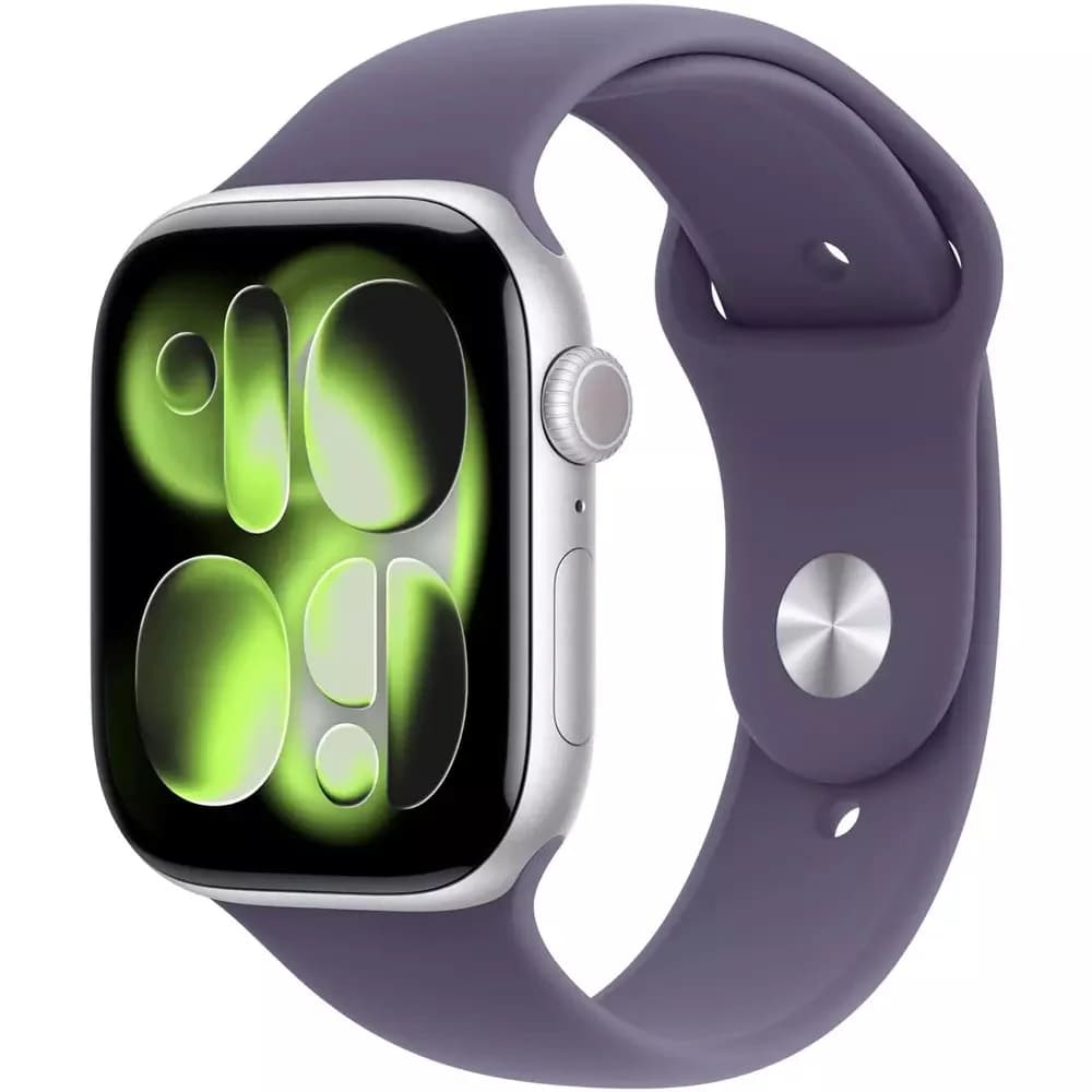 Apple Watch Series 11 GPS 42mm Silver Aluminium Case with Purple Fog Sport Band - M/L,Model A3331