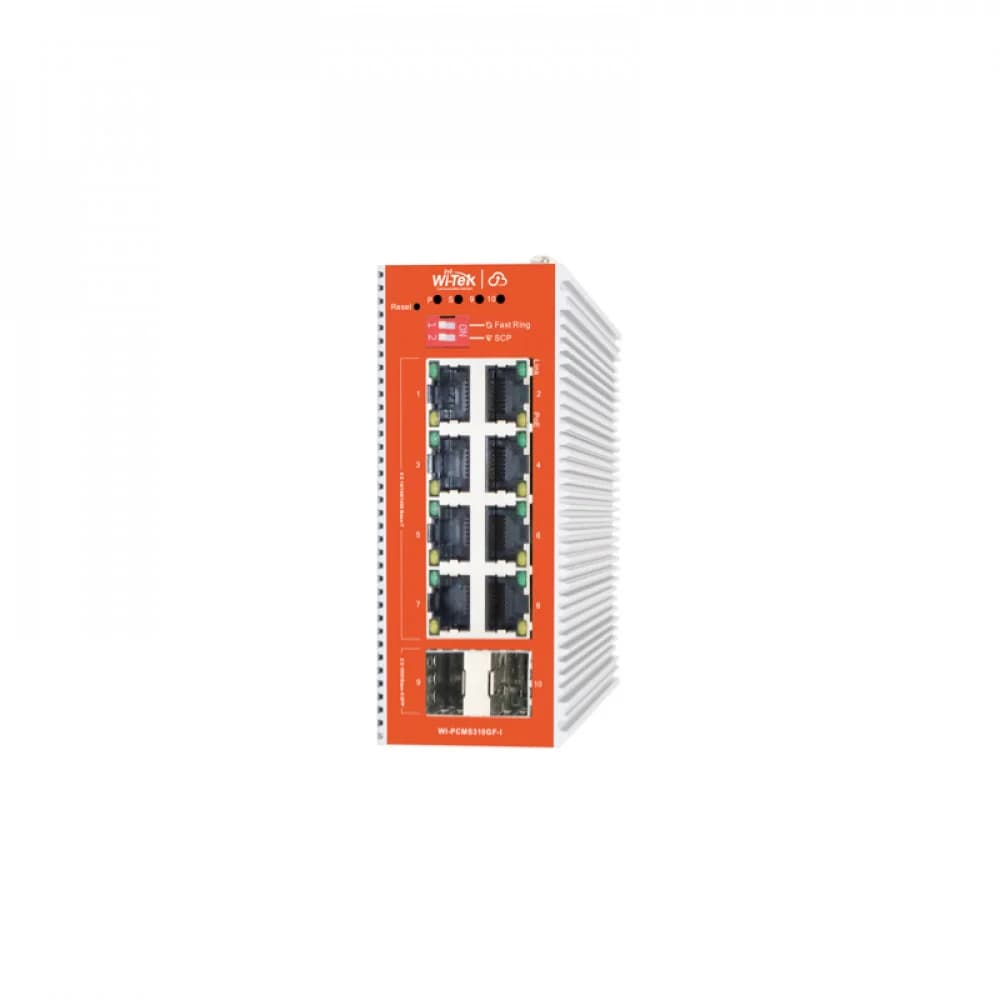 Wi-Tek WI-PCMS310GF-I Промышленный 8-портовый управляемый коммутатор PoE
