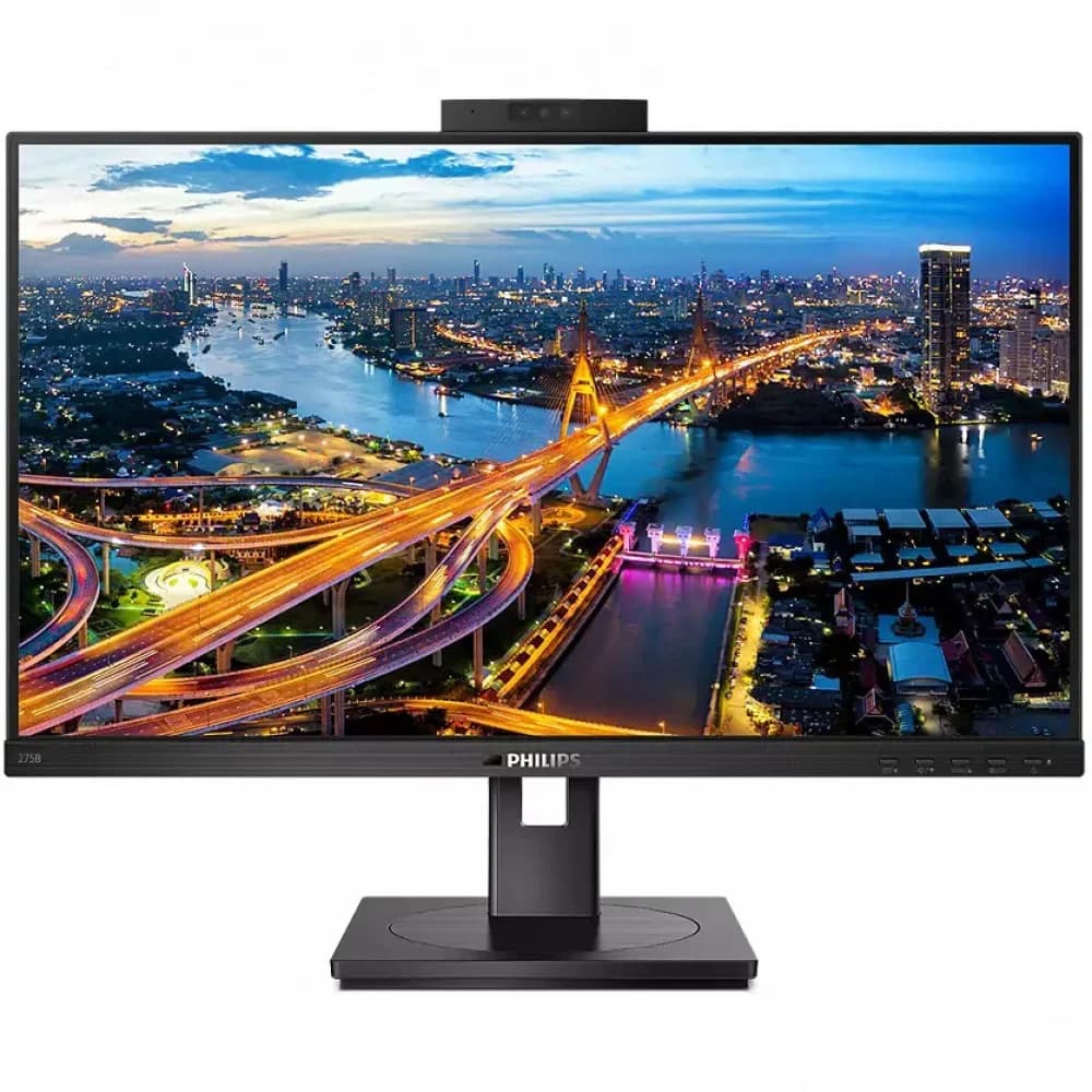 Монитор Philips 275B1H 27'', 2560x1440, IPS, 75hz, 50M:1, 350cd, 4ms, DVI, HDMI 1.4, DP 1.2, 4xUSB 3.2, Speakers, H. adj 150mm, pivot, VESA, 3Y, Black/ Philips 275B1H 27'', 2560x1440, IPS, 75hz, 50M