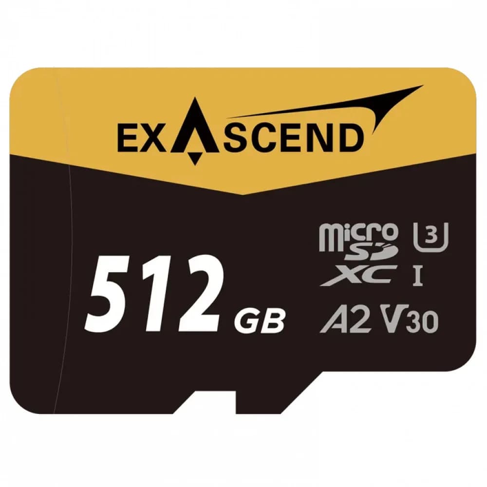 Карта памяти MicroSD Exascend Catalyst, 512Gb, SDXC I, UHS-I (V30), R175/W150 +SD adapter EX512GUSDU1-AD