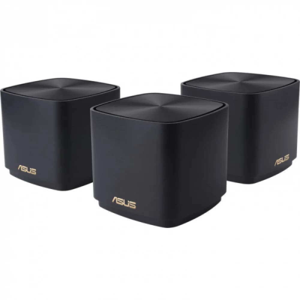Беспроводная MESH-система Asus ZenWiFi XD4 PLUS (3-PK), Black, 574+1201Мбит/с, 2.4+5GHz,1xWAN,1xGLAN