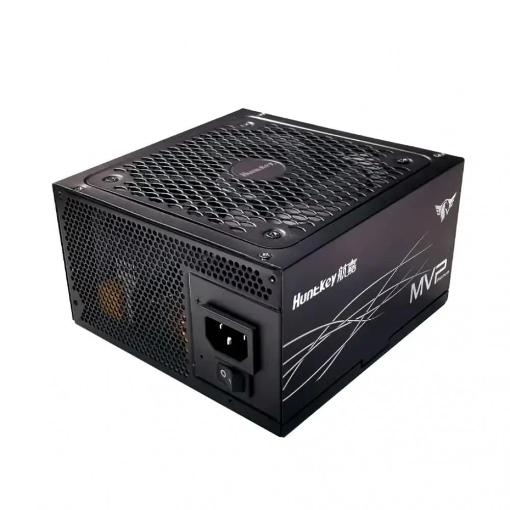 Блок питания, Huntkey, MVP P1200, 1200W, ATX 3.0, Paltinum, APFC, 20+4 pin, 2*4+4pin, 7*Sata, 5*Molex, 4*PCI-E 6+2 pin, 1*(16Pin)12VHPWR, Модульный, Вентилятор 12см, Кабель питания, Чёрный